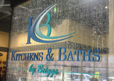 kitchens and baths dimensional sign