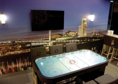 u n o hockey table and wall graphic