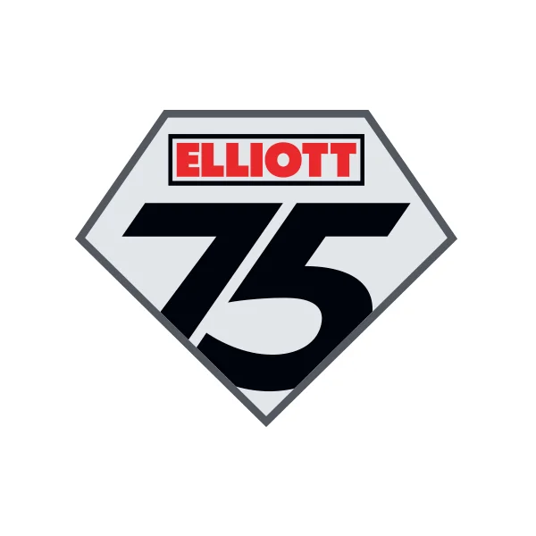 Elliott 75th Anniversary logo