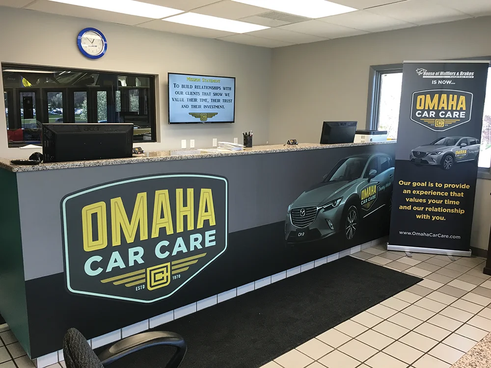 Omaha Car Care Desk Wrap and Retractor